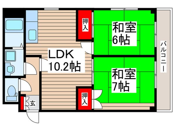 ｱｰﾊﾞﾝｺｰﾄ森壱番館の物件間取画像